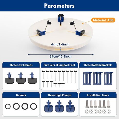DYRABREST Portable Pottery Machine Turntable Clamp Pottery, Ceramic Pottery Trimming Turntable Tools Sculpting Clamp Repair Tools for Ceramic Beginners Professionals (White) in Kuwait