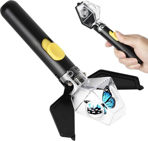 EVADA Handheld Bug Catcher for Kids, Insect Trap Kit with 6X Magnifier Glass - STEM Educational Exploration Grabber Tool for Indoor and Outdoor, Birthday Gifts Toys for Adults, Boys and Girls, Black in Saudi Arabia