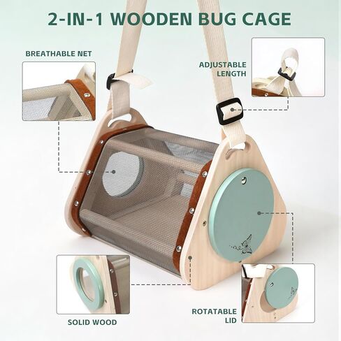 Bug Catcher for Kids Explorer Kit with Insect Observation Cage,Butterfly Net,Magnifying Glass,Compass,Kids Adventure Kit for Backyard & Camping,Outdoor Educational Toy Gift for Girls Boys in Saudi Arabia