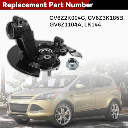 Front Wheel Bearing Hub & Passenger Steering Knuckle Assembly Compatible with Ford Escape 2013-2019 Wheel Bearing Replace# CV6Z2K004C in Saudi Arabia
