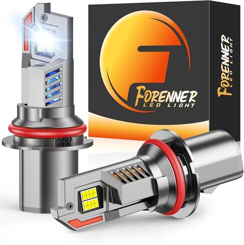 FORENNER 8th-Gen 9007/HB5 Light Bulbs, 𝟵𝟬,𝟬𝟬𝟬𝗟𝗠 𝟭𝟰𝗫 Ultra Brightness HB5 9007 Fog bulb，IP68 with Cooling Fan Long Lifespan, Electronic Flashers 2 Pack in Saudi Arabia
