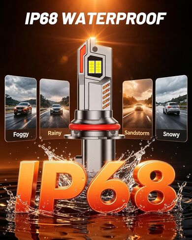 FORENNER 8th-Gen 9007/HB5 Light Bulbs, 𝟵𝟬,𝟬𝟬𝟬𝗟𝗠 𝟭𝟰𝗫 Ultra Brightness HB5 9007 Fog bulb，IP68 with Cooling Fan Long Lifespan, Electronic Flashers 2 Pack in Saudi Arabia