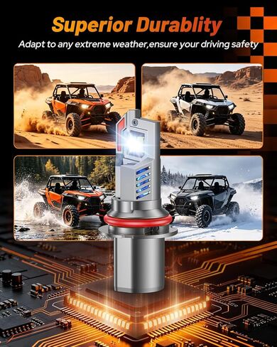 FORENNER 8th-Gen 9007/HB5 Light Bulbs, 𝟵𝟬,𝟬𝟬𝟬𝗟𝗠 𝟭𝟰𝗫 Ultra Brightness HB5 9007 Fog bulb，IP68 with Cooling Fan Long Lifespan, Electronic Flashers 2 Pack in Saudi Arabia