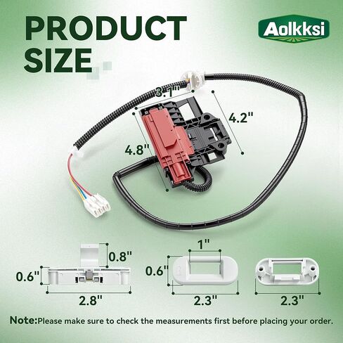 ترقية W10404050 W10238287 مجموعة مفتاح قفل غطاء الغسالة مع W10240513 Strike Fit لغسالة Whirlpool Kenmore Amana Crosley - استبدل AP5263307 W10744659 PS349762 in Kuwait