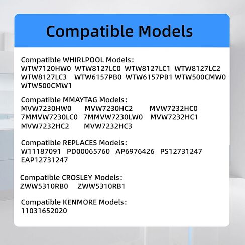 طقم قضيب تعليق الغسالة W11400156 W11187091 (4 قطع) مناسب لدوامة WTW7120HW0 WTW8127LC0 WTW500CMW0 WTW6150PW0 ولـ Maytag MVW7230HW0 MVW7232HW0 in Kuwait
