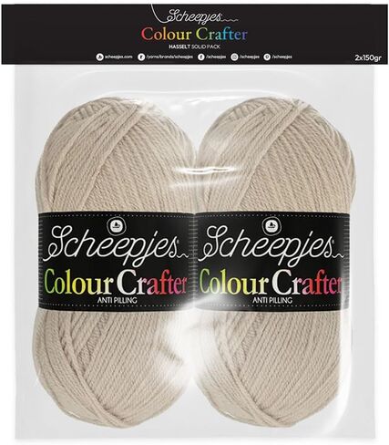 Scheepjes Colour Crafter Solid Pack, 2 x 150 g (5.29 oz) Zandvoort Beige, 1 Pack in Saudi Arabia