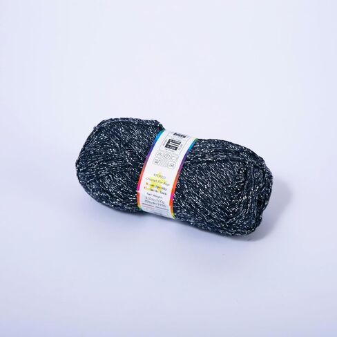 Silver Sparkly Chainette Yarn,3.5oz/98g 158yds Yarn for Crocheting and Knitting (03 Light Grey, 1 Pack) in Saudi Arabia