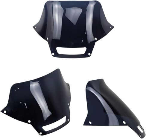 Windshield Wind Deflector Compatible with Softail Low Rider ST EI Diabo FXLRST FXRST 2022 2023 7.0 Inch PMMA Black Ink Blue in Saudi Arabia