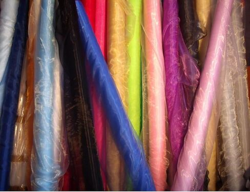 MDS® Pack of 100 Yard Sheer Organza Fabric for Wedding Party Home Event Banquet Decorations, Backdrop Curtain Craft Dress Sewing Fashion DIY Crystal Organza Tulle Fabric Bolt 44" Wide - Burgundy in Saudi Arabia