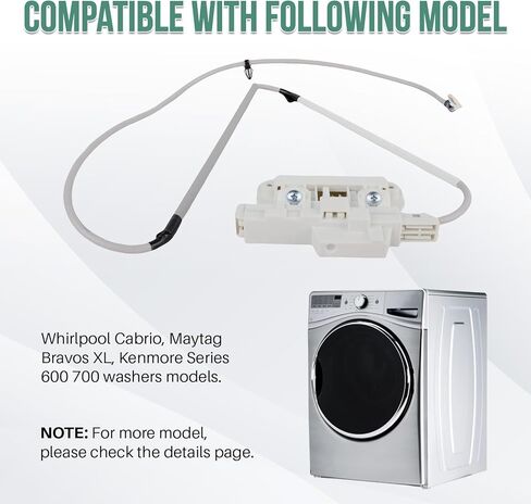 W10810403 Washer Lid Lock Assembly Compatible with Whirlpool Cabrio Kenmore Series 600 700 Bravos XL Replace AP5984435 PS11722981 W10787878 in Saudi Arabia