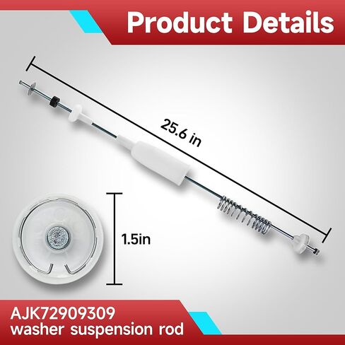 AJK72909309 Washer Suspension Rods Kit (4 Pcs) Fit for LG Replace 2758536 AP5736191 PS8690496 EAP8690496 in Saudi Arabia