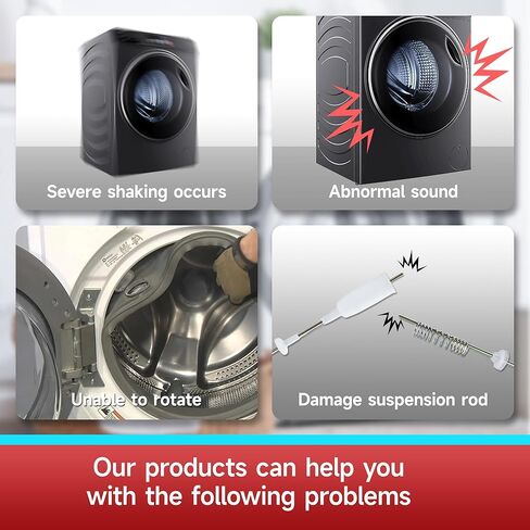 AJK72909309 Washer Suspension Rods Kit (4 Pcs) Fit for LG Replace 2758536 AP5736191 PS8690496 EAP8690496 in Saudi Arabia