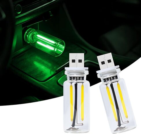 ضوء ليلي USB للسيارة 13 في 1 - مصباح LED خافت يعمل باللمس مع 13 وضعًا و7 ألوان، مصابيح داخلية USB للسيارة والشاحنة والحفلات والتخييم والعطلات وغرفة النوم وسطح المكتب (قطعتان) in Kuwait