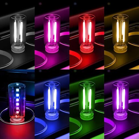 ضوء ليلي USB للسيارة 13 في 1 - مصباح LED خافت يعمل باللمس مع 13 وضعًا و7 ألوان، مصابيح داخلية USB للسيارة والشاحنة والحفلات والتخييم والعطلات وغرفة النوم وسطح المكتب (قطعتان) in Kuwait
