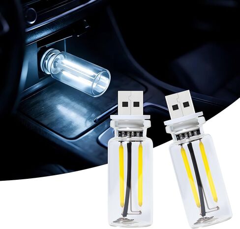 ضوء ليلي USB للسيارة 13 في 1 - مصباح LED خافت يعمل باللمس مع 13 وضعًا و7 ألوان، مصابيح داخلية USB للسيارة والشاحنة والحفلات والتخييم والعطلات وغرفة النوم وسطح المكتب (قطعتان) in Kuwait