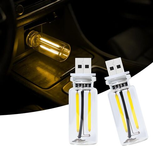 ضوء ليلي USB للسيارة 13 في 1 - مصباح LED خافت يعمل باللمس مع 13 وضعًا و7 ألوان، مصابيح داخلية USB للسيارة والشاحنة والحفلات والتخييم والعطلات وغرفة النوم وسطح المكتب (قطعتان) in Kuwait