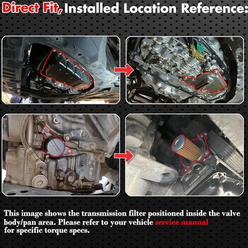 طقم فلتر ناقل الحركة RE0F10D CVT 31728-28X0C متوافق مع Nissan 2020-2025 Sentra 2.0L، يتضمن فلتر عالي التدفق وحشية المقلاة in Kuwait