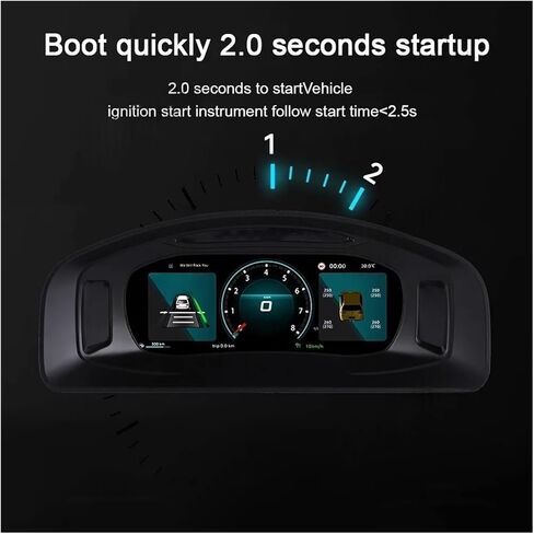 Digital Board Compatible With Volkswagen Multivan T5 2012-2019 10.25 Inch Cockpit Virtual Instrument Gauge Upgrade Accessories in Saudi Arabia