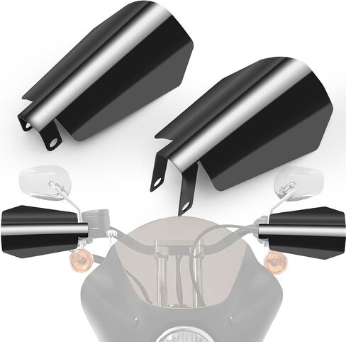 دراجة نارية Handguards Coffin قطع اليد الحرس كابل نمط مخلب متوافق مع Harley Sportster Street Glide Road King Electra Glide 2007-2023، أسود لامع in Kuwait