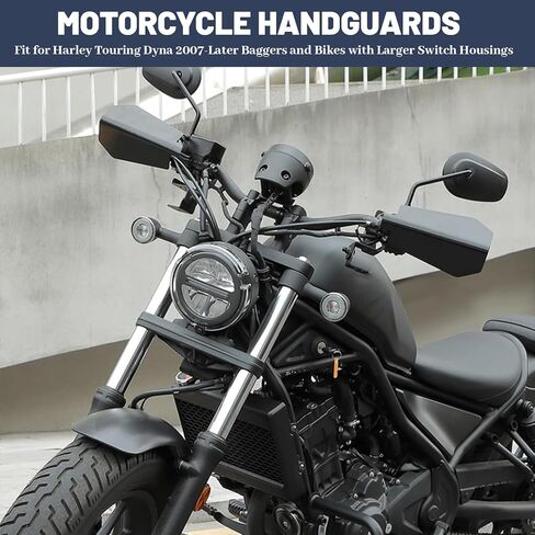 دراجة نارية Handguards Coffin قطع اليد الحرس كابل نمط مخلب متوافق مع Harley Sportster Street Glide Road King Electra Glide 2007-2023، أسود لامع in Kuwait