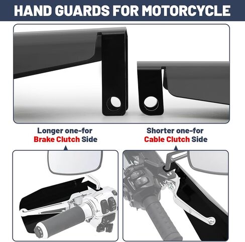 دراجة نارية Handguards Coffin قطع اليد الحرس كابل نمط مخلب متوافق مع Harley Sportster Street Glide Road King Electra Glide 2007-2023، أسود لامع in Kuwait