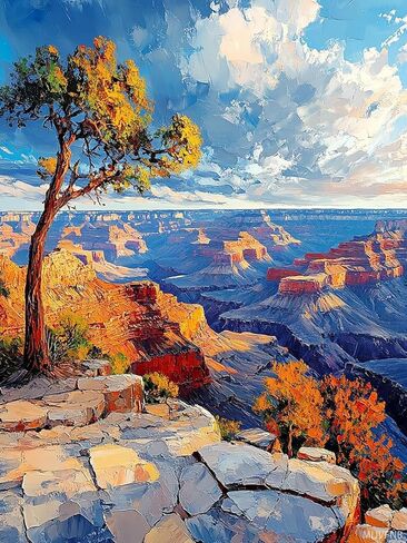 MIJVFNB Cross Stitch Stamped Kits, Majestic Grand Canyon Vistas, Embroidery Crafts Needlepoint Kit, Beginners Starter Kits, DIY Handmade Gifts 11CT, 12x16 inch in Kuwait
