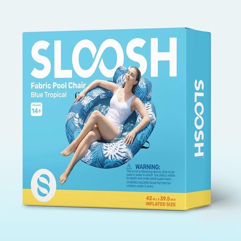 SLOOSH Inflatable Pool Floats Adult, Comfortable Fabric Floating Lounge Chairs, Blow up Pool Noodles for Adult Heavy Duty with Handles, Floating Chair for Party Summer Water Beach Lake Fun in Saudi Arabia