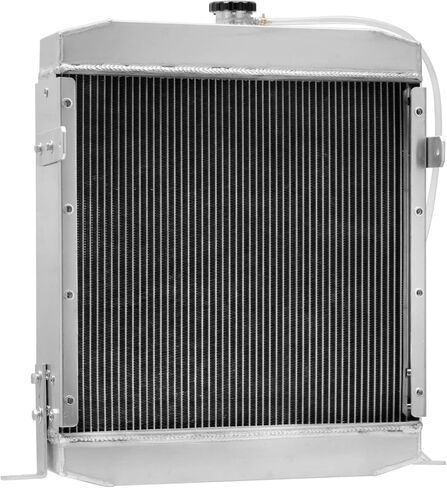 3 Row Aluminum Radiator with CNC Cap for Case Backhoe Loader 480E 480F 580SE, Forklift 584E 585E 586E, Heavy Duty Cooling Replacement for A171080 A171356 in Saudi Arabia