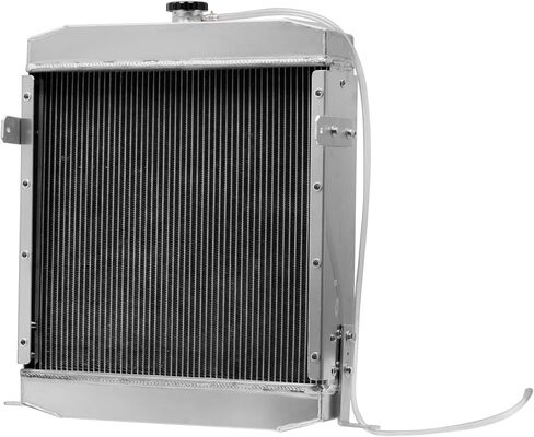 3 Row Aluminum Radiator with CNC Cap for Case Backhoe Loader 480E 480F 580SE, Forklift 584E 585E 586E, Heavy Duty Cooling Replacement for A171080 A171356 in Saudi Arabia