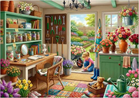 Vintage Paint Hummingbird Flower 1000 Piece Puzzles for Adults, Floral Hummingbirds Puzzles for Adults 1000 Pieces, Impossible Hard Difficult Fun Challenging Stained Glass Puzzles for Adults in Saudi Arabia