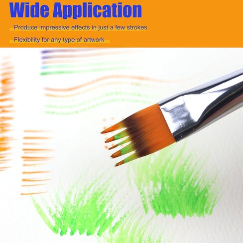 5PCS Grainer Brush Set – Flat Comb Rake Brushes for Acrylic Painting, Oil & Watercolor, Dual Layer Texture Paint Brushes for Wood Grain, Fur, Grass Effects, Short Handle in Saudi Arabia