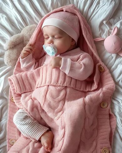 JIZHI Lifelike Reborn Baby Dolls - 18 Inch Realistic-Newborn Baby Dolls Blond Girl Handmade Real Life Baby Dolls with Clothes for Kids Age 3+ in Saudi Arabia