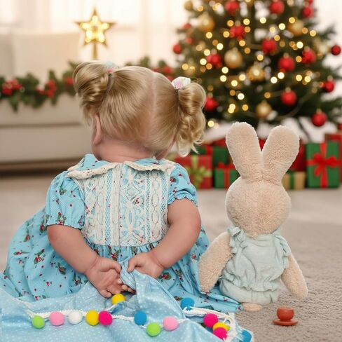 JIZHI Lifelike Reborn Baby Dolls - 18 Inch Realistic-Newborn Baby Dolls Blond Girl Handmade Real Life Baby Dolls with Clothes for Kids Age 3+ in Saudi Arabia