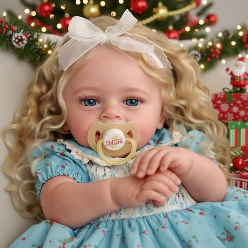 JIZHI Lifelike Reborn Baby Dolls - 18 Inch Realistic-Newborn Baby Dolls Blond Girl Handmade Real Life Baby Dolls with Clothes for Kids Age 3+ in Saudi Arabia