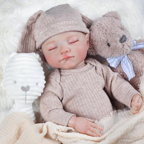 Realistic Reborn Baby Dolls - 18 Inch Vinyl Full Body Real Life Doll with Realistic Vein Details, Includes Accessories, Gift for Girls 3+ Years Old in Saudi Arabia