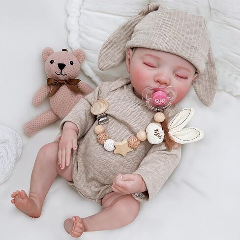 Realistic Reborn Baby Dolls - 18 Inch Vinyl Full Body Real Life Doll with Realistic Vein Details, Includes Accessories, Gift for Girls 3+ Years Old in Saudi Arabia
