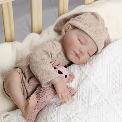 Realistic Reborn Baby Dolls - 18 Inch Vinyl Full Body Real Life Doll with Realistic Vein Details, Includes Accessories, Gift for Girls 3+ Years Old in Saudi Arabia