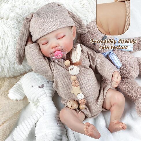 Realistic Reborn Baby Dolls - 18 Inch Vinyl Full Body Real Life Doll with Realistic Vein Details, Includes Accessories, Gift for Girls 3+ Years Old in Saudi Arabia