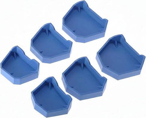 Dental Model Base Forming Kit, 6 Piece Professional Base Former Set, Blue Plastic Molds in Small Medium Large Sizes for Dental Casting and Trimming in Saudi Arabia