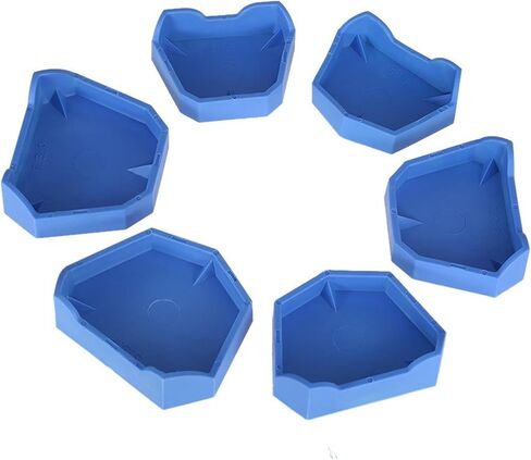 Dental Model Base Forming Kit, 6 Piece Professional Base Former Set, Blue Plastic Molds in Small Medium Large Sizes for Dental Casting and Trimming in Saudi Arabia