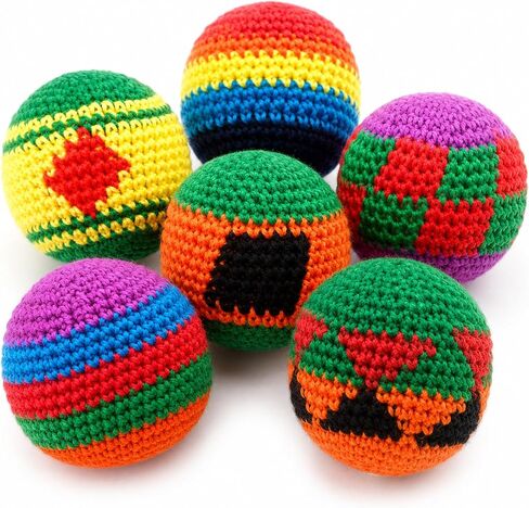 Footbag - 2 Panel Sand Filled Foot Bag, Soft Suede Kicking Bag for Adults, Freestyle Kick Ball for Practice, Outdoor Games, Party Activities in Saudi Arabia