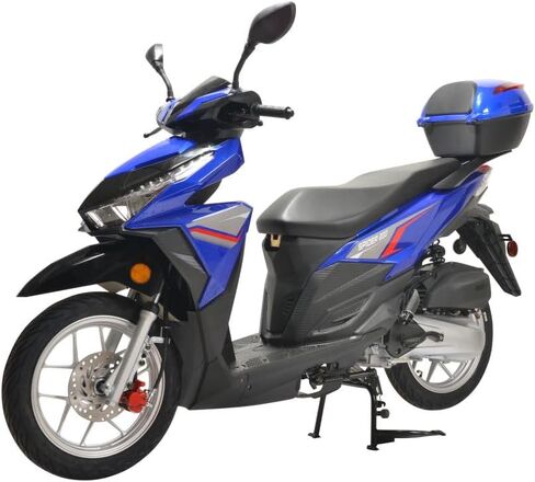 HHH Spider 200 Scooter EFI Fuel Injected Street Legal Scooter with 14" Rims (Blue) in Saudi Arabia