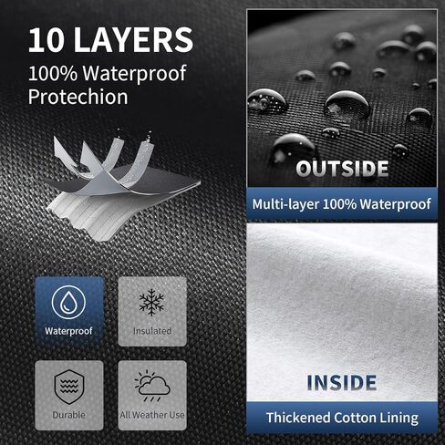 Multi-Layer Car Cover Custom Fit for BMW 6 Series 640i 650i M6 (2012-2026), 100% Waterproof All Weather for Automobiles, Gift with Towel, Heavy Duty Car Covers for Rain Sun UV Protection with Zipper. in Saudi Arabia