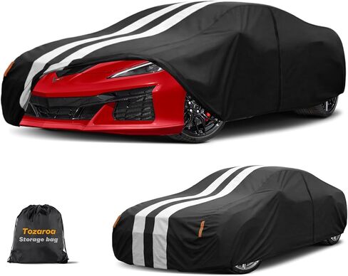 Multi-Layer Car Cover Custom Fit for BMW 6 Series 640i 650i M6 (2012-2026), 100% Waterproof All Weather for Automobiles, Gift with Towel, Heavy Duty Car Covers for Rain Sun UV Protection with Zipper. in Saudi Arabia