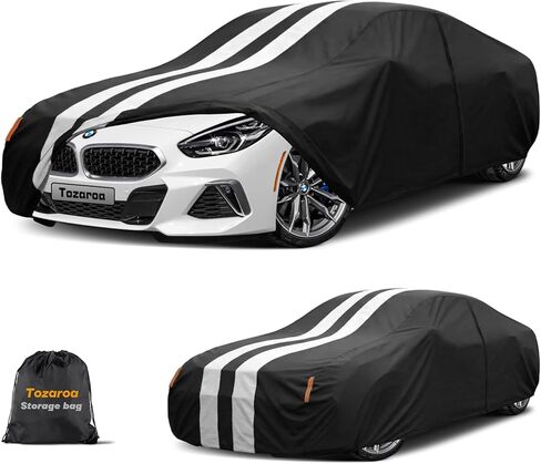 Multi-Layer Car Cover Custom Fit for BMW 6 Series 640i 650i M6 (2012-2026), 100% Waterproof All Weather for Automobiles, Gift with Towel, Heavy Duty Car Covers for Rain Sun UV Protection with Zipper. in Saudi Arabia