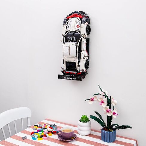 خطاف تثبيت على الحائط متوافق مع طراز سيارة السباق Lego 42096 Technic Porsche 911 RSR - سهل التركيب - صنع في المملكة المتحدة - السيارة غير متضمنة in Kuwait
