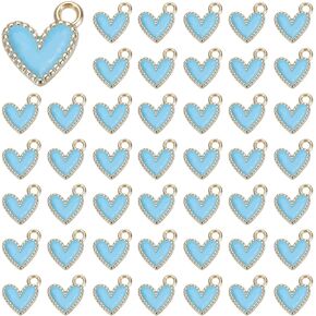 MECCANIXITY Enamel Alloy Heart Charm,Valentine Heart Pendants Love Jewelry Making Charm for DIY Necklace Bracelet Earrings Keychain in Saudi Arabia