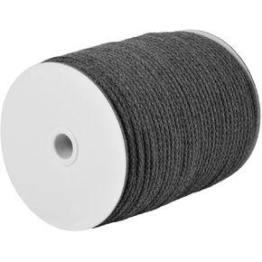 8mm Cotton Braided Macrame Cord 65 Yards (195 Ft) Deep Grey - Heavy Duty & Fray-Resistant Rope for Macrame Beginners, Wall Hanging, Plant Hangers and DIY Crafts in Saudi Arabia