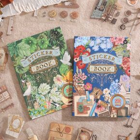 2 Sets 400+ PCS Stickers for Scrapbooking, Self-Adhesive Scrapbook Stickers Supplies Journal, Plants Vintage Aesthetic Sticker Art Diary Card Craft Gifts Planner Notebook,Spring&Flower in Kuwait
