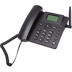 ASHATA Wireless Quadband GSM Classic Desk Telephone, Dual SIM Card 2G Fixed Cordless Phone, 850MHz 900MHz 1800MHz 1900MHz, with Antenna Radio Alarm Clock in Saudi Arabia